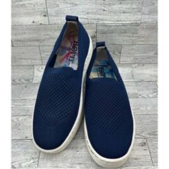 Born Solstice Slip-on Sneakers Women\'s Size 9 Navy it Knit Platform Shoes main image 7